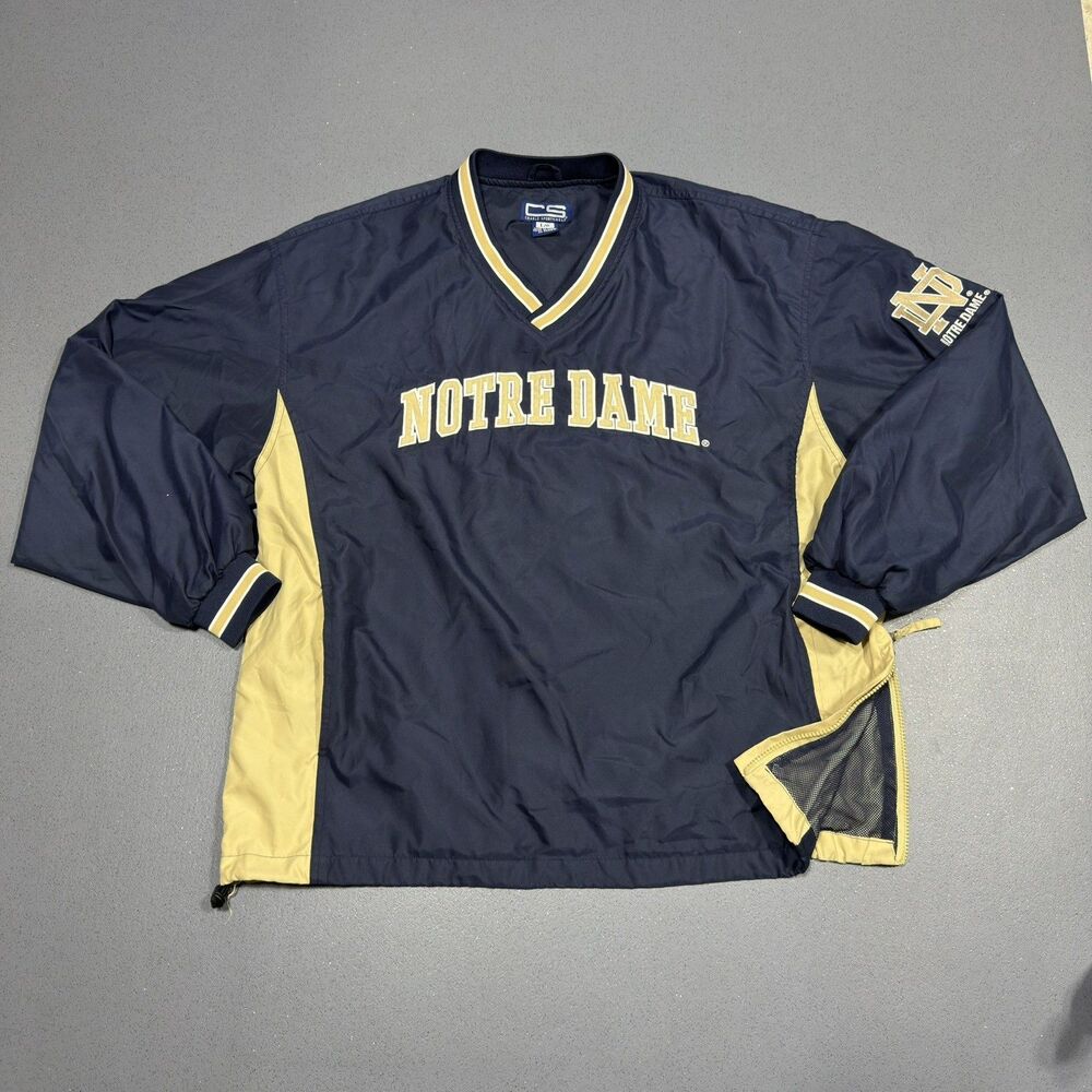 Vintage Crable Sportswear Notre Dame Fighting Irish Windbreaker Jacket Mens L
